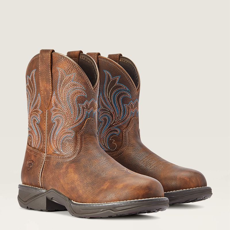 Ariat Anthem Round Toe Shortie Western Boot Miedź Polska | ODZTFC-072