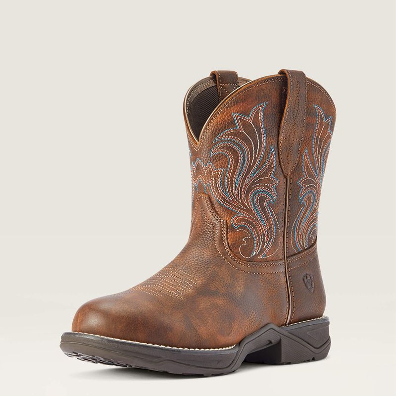 Ariat Anthem Round Toe Shortie Western Boot Miedź Polska | ODZTFC-072