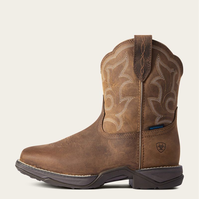 Ariat Anthem Shortie Ii Waterproof Western Boot Brązowe Polska | NMDKIH-432