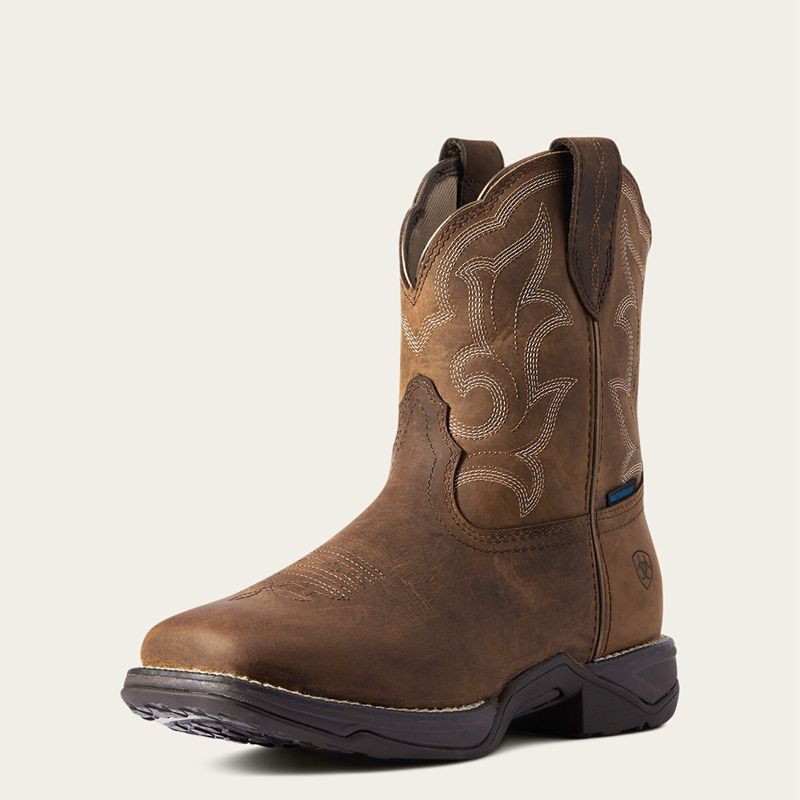 Ariat Anthem Shortie Ii Waterproof Western Boot Brązowe Polska | NMDKIH-432