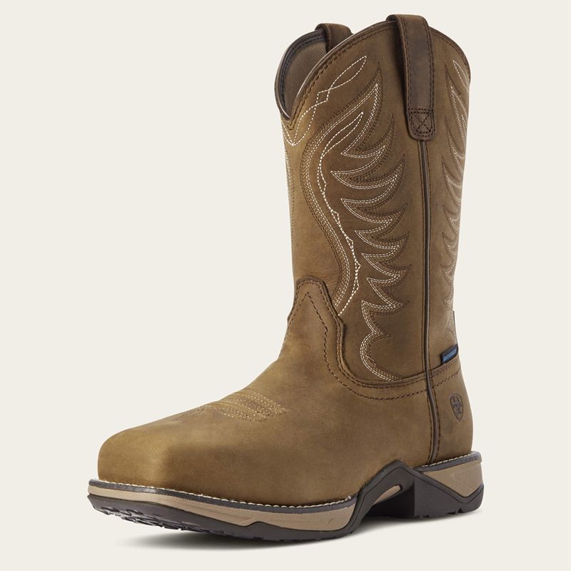 Ariat Anthem Waterproof Composite Toe Work Boot Brązowe Polska | DZNCFL-897