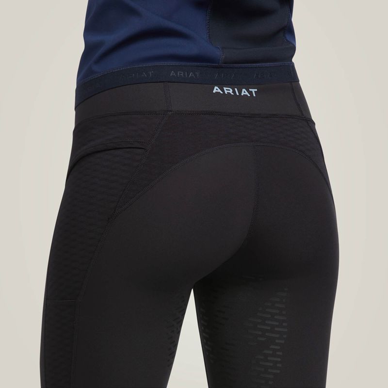 Ariat Ascent Half Grip Tight Czarne Polska | KVASRM-247