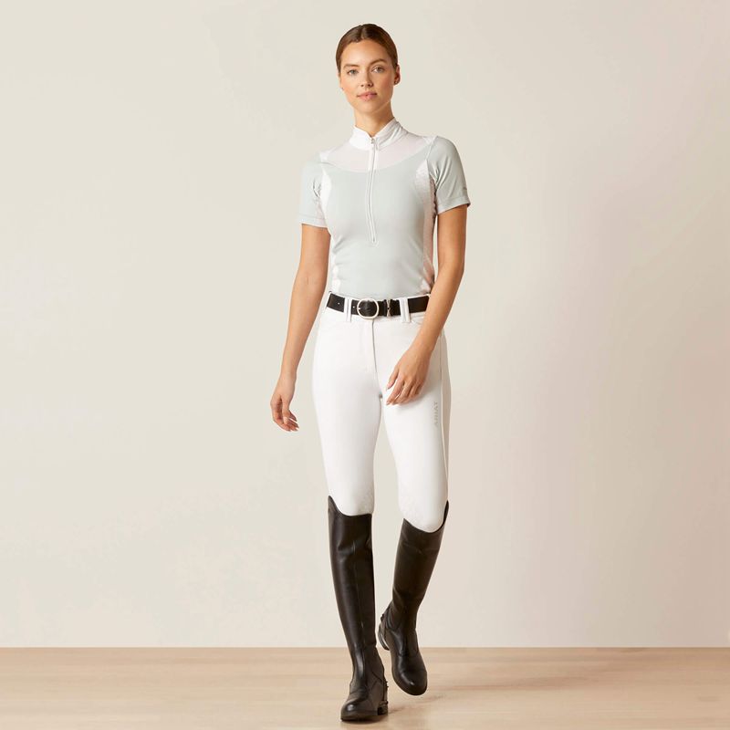 Ariat Ascent Show Shirt Szare Polska | XGRSVH-815