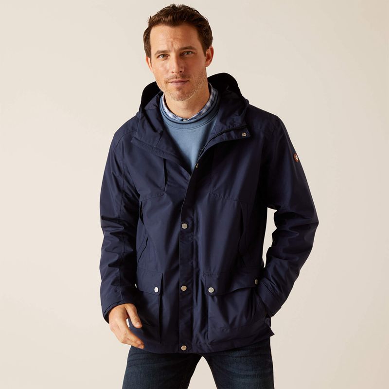 Ariat Atherton Waterproof Jacket Granatowe Polska | GDWEUL-053