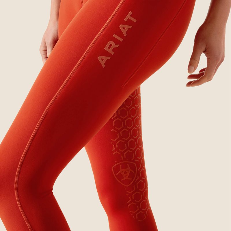 Ariat Avail Half Grip Tight Czerwone Polska | BIZQCF-096