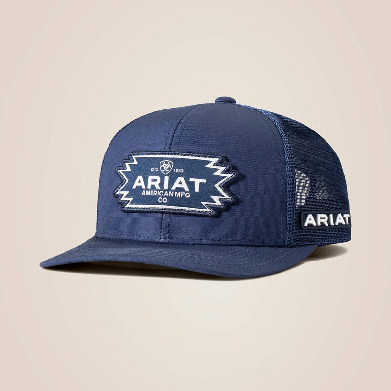 Ariat Aztec Logo Patch Cap Niebieskie Polska | ZNWCOV-618