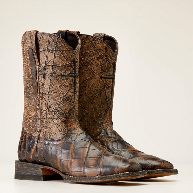 Ariat Backwater Western Boot Brązowe Polska | IFNVXY-104