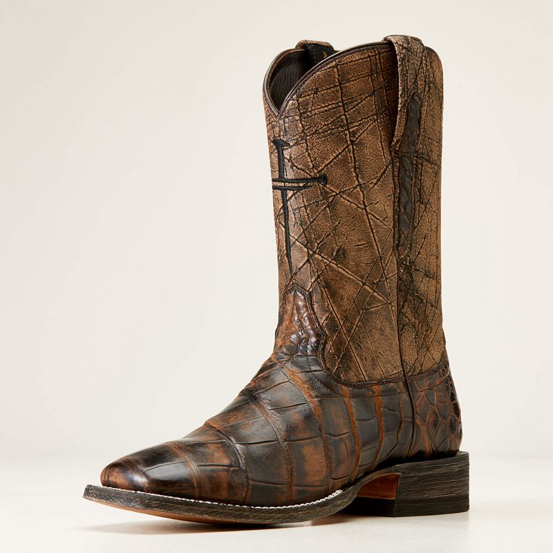 Ariat Backwater Western Boot Brązowe Polska | IFNVXY-104