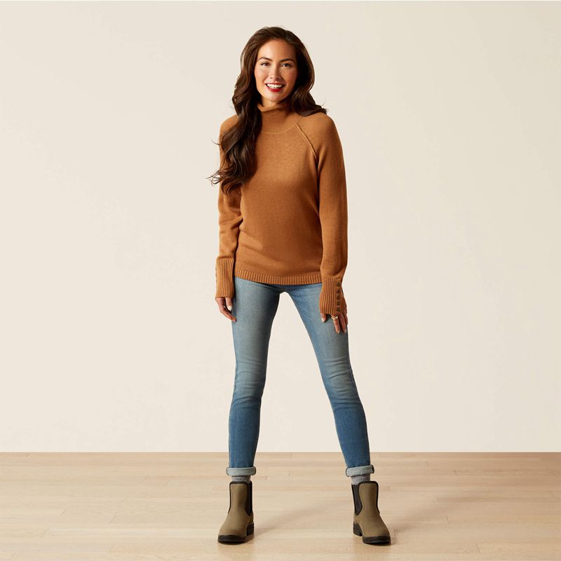 Ariat Bahia Sweater Camel Polska | WNJHAL-852