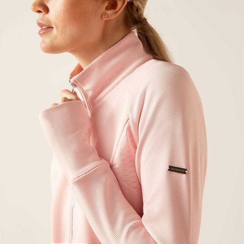 Ariat Bellatrix Full Zip Sweatshirt First Blush Polska | LVBDTH-386