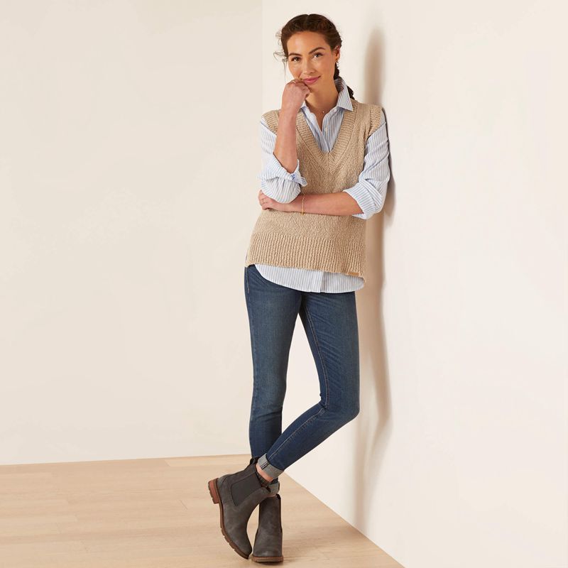 Ariat Bellefonte Vest Tan Polska | EXSGVF-296