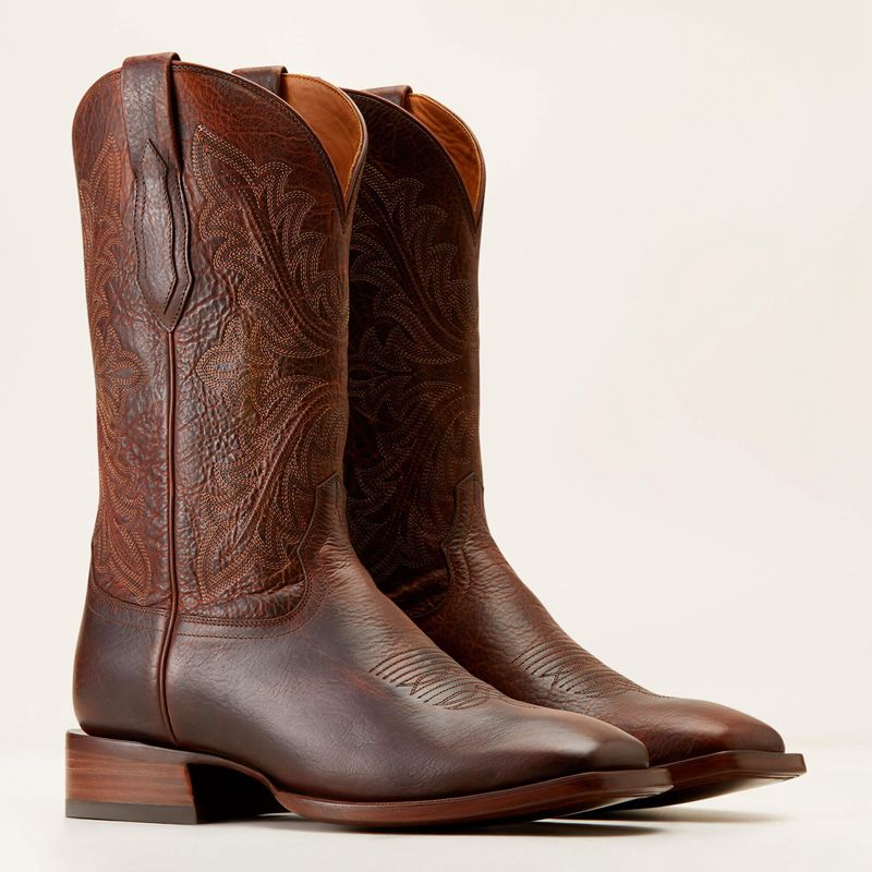 Ariat Bench Made Bassett Cowboy Boot Brązowe Polska | FYVOME-235