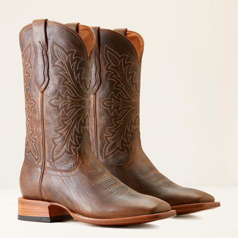 Ariat Bench Made Bassett Cowboy Boot Brązowe Polska | FCJLTU-658