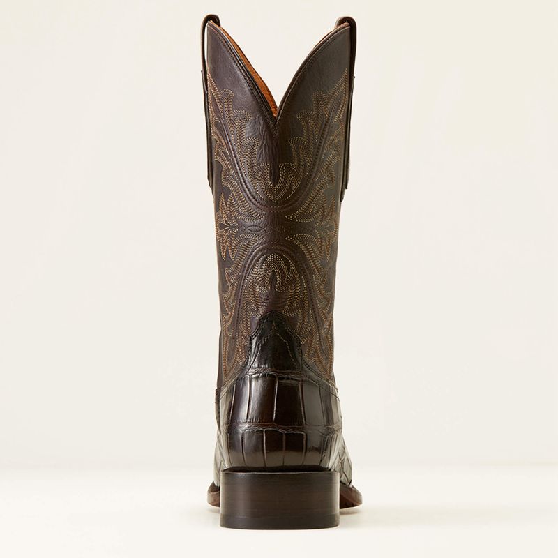 Ariat Bench Made Bassett Western Boot Hickory American Alligator Tail Polska | LRFGVO-930