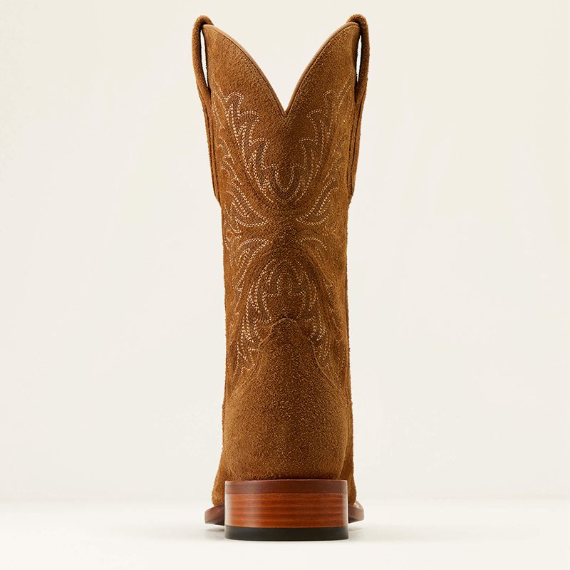 Ariat Bench Made Bassett Western Boot Oiled Tan Roughout Polska | CSQWZR-123