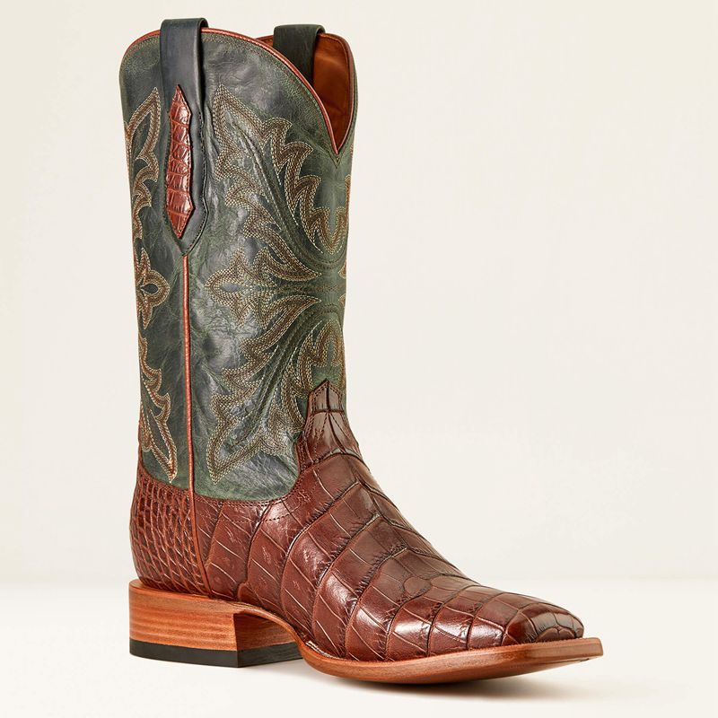 Ariat Bench Made Bassett Western Boot Zielone Polska | HBXCVS-876