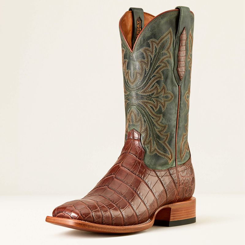 Ariat Bench Made Bassett Western Boot Zielone Polska | HBXCVS-876