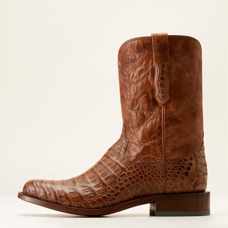 Ariat Bench Made Clanton Western Boot Natural Caiman Belly Polska | HWXKTR-385