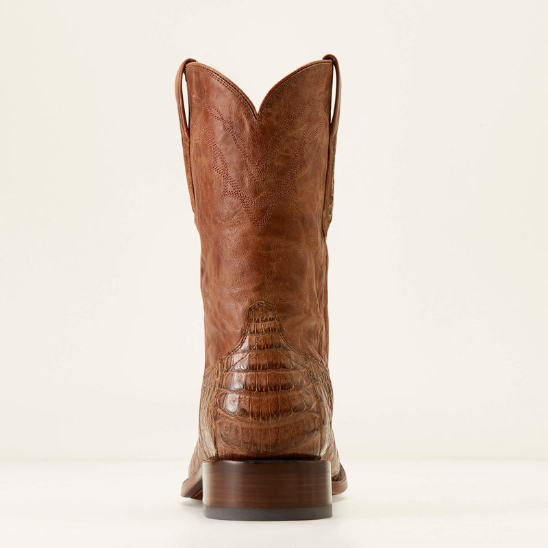 Ariat Bench Made Clanton Western Boot Natural Caiman Belly Polska | HWXKTR-385