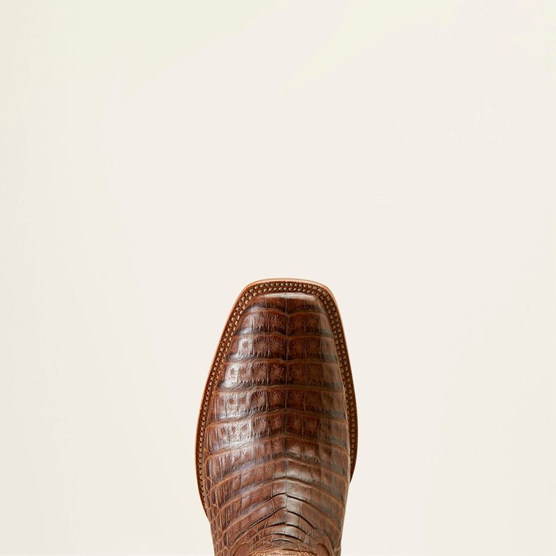 Ariat Bench Made Stilwell Western Boot Natural Caiman Belly Polska | LDUHJM-259