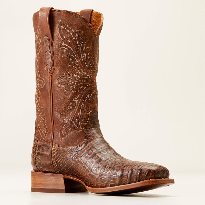 Ariat Bench Made Stilwell Western Boot Natural Caiman Belly Polska | LDUHJM-259