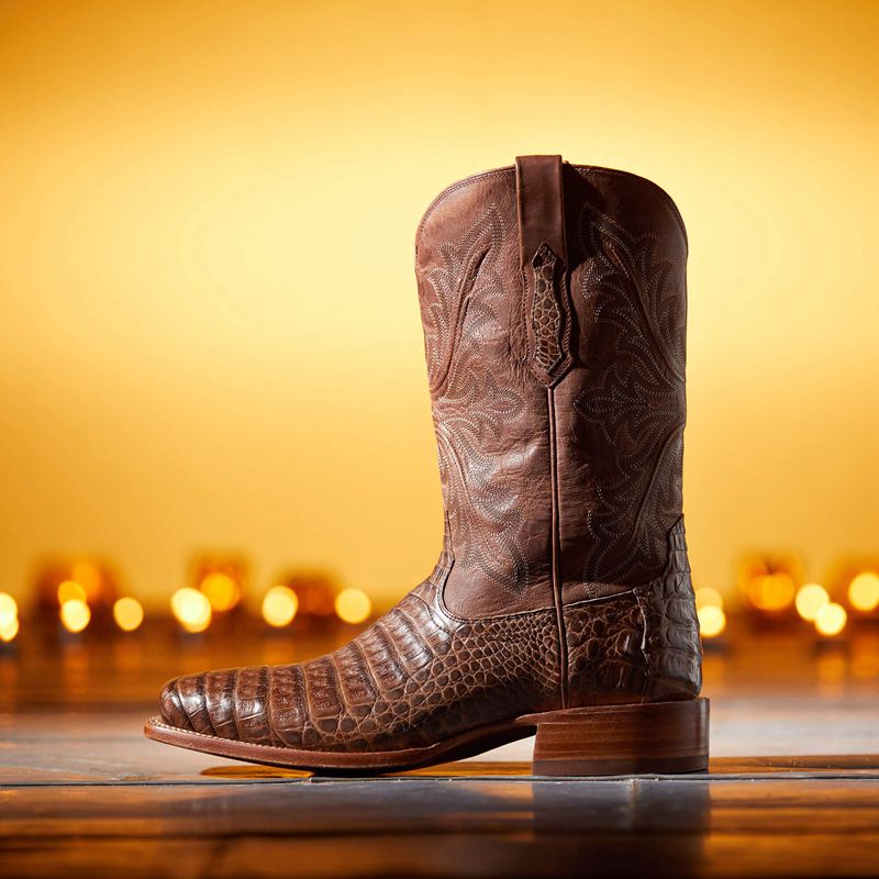 Ariat Bench Made Stilwell Western Boot Natural Caiman Belly Polska | LDUHJM-259