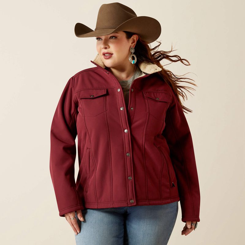 Ariat Berber Back Softshell Jacket Tawny Port Polska | PQGWVU-906