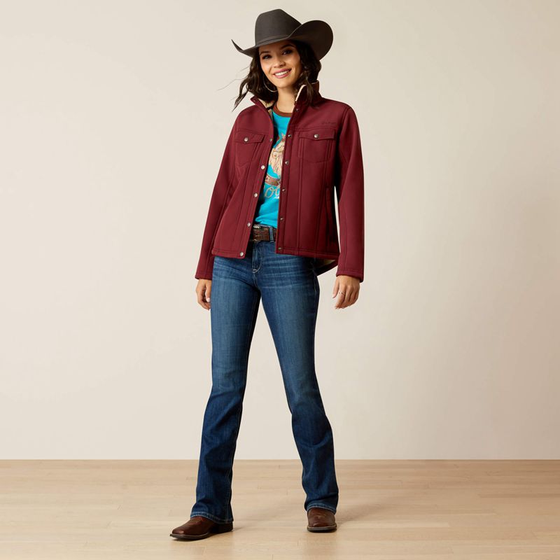 Ariat Berber Back Softshell Jacket Tawny Port Polska | PQGWVU-906