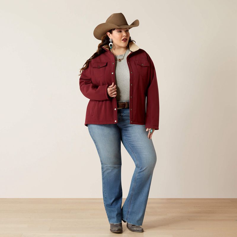 Ariat Berber Back Softshell Jacket Tawny Port Polska | PQGWVU-906