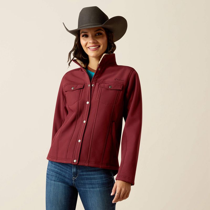 Ariat Berber Back Softshell Jacket Tawny Port Polska | PQGWVU-906