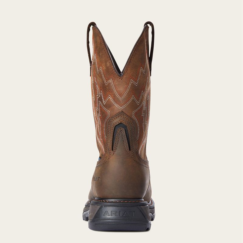 Ariat Big Rig Waterproof Composite Toe Work Boot Ciemny Brązowe Polska | NVECUR-579