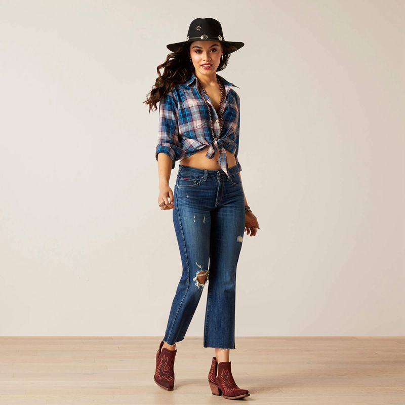 Ariat Billie Jean Shirt Woodland Plaid Polska | KHMLPR-691