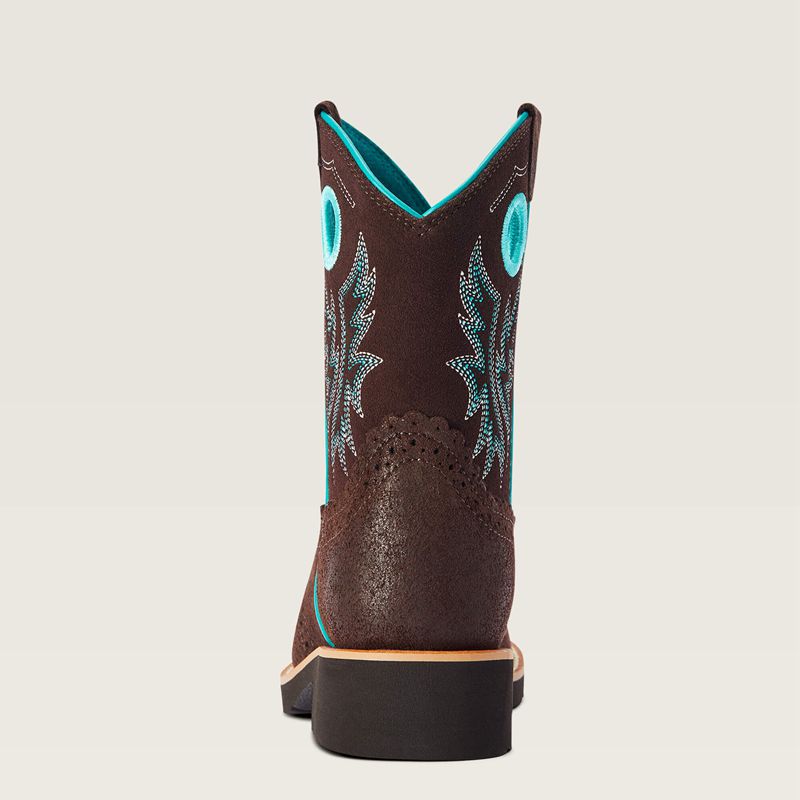 Ariat Bk Fatbaby Cowgirl Western Boot Królewski Niebieski Czekolada Polska | BKVGQJ-610