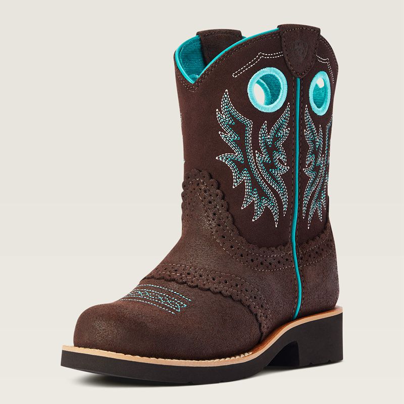 Ariat Bk Fatbaby Cowgirl Western Boot Królewski Niebieski Czekolada Polska | BKVGQJ-610