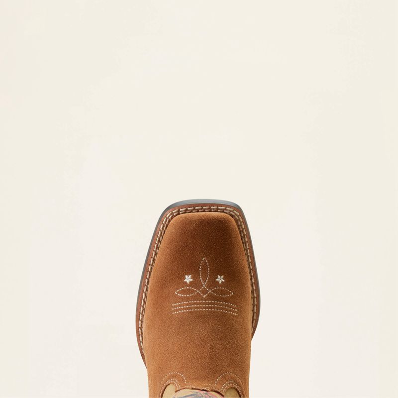 Ariat Bk Futurity Rodeo Quincy Western Boot Chestnut Suede/American Cowboy Polska | ANKEBV-062