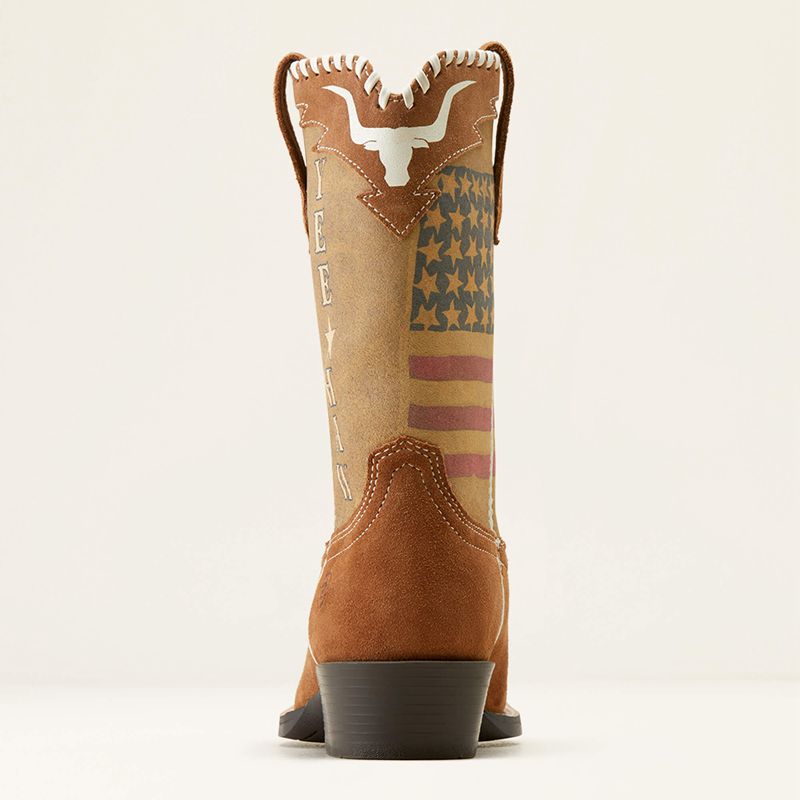 Ariat Bk Futurity Rodeo Quincy Western Boot Chestnut Suede/American Cowboy Polska | ANKEBV-062