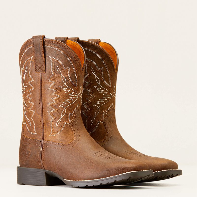 Ariat Bk Hybrid Rancher Western Boot Distressed Tan Polska | GMRKXO-952