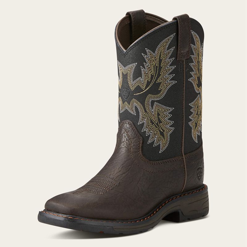 Ariat Bk Workhog Wide Square Toe Boot Brązowe Polska | TCLDQG-235