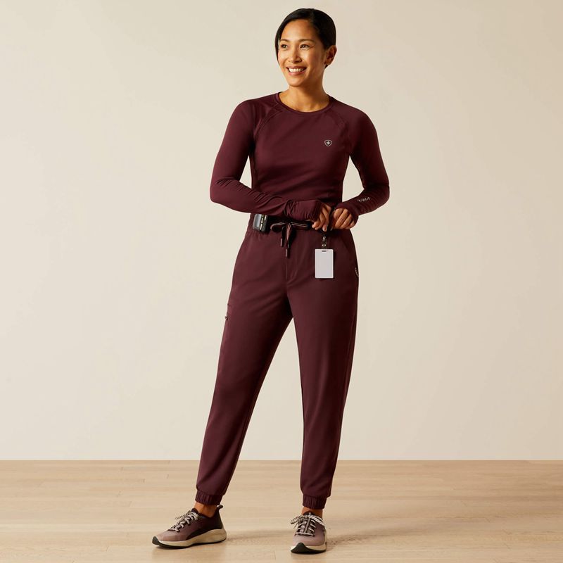 Ariat Blackwell Cargo Stretch Jogger Scrub Pant Winetasting Polska | ZEPATH-326