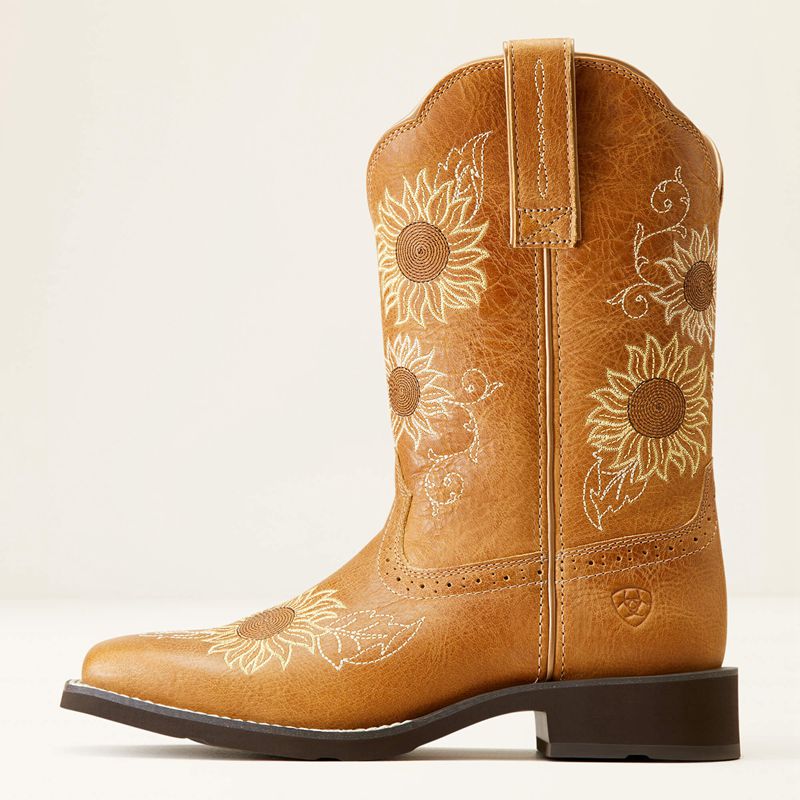 Ariat Blossom Western Boot Sanded Tan Polska | HABTPD-589