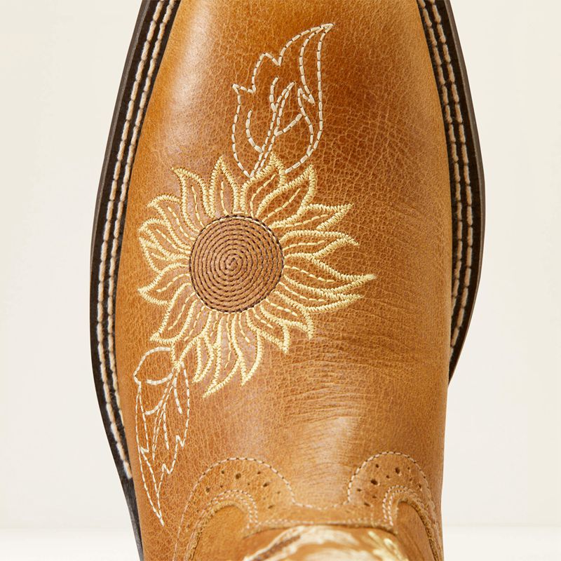 Ariat Blossom Western Boot Sanded Tan Polska | HABTPD-589