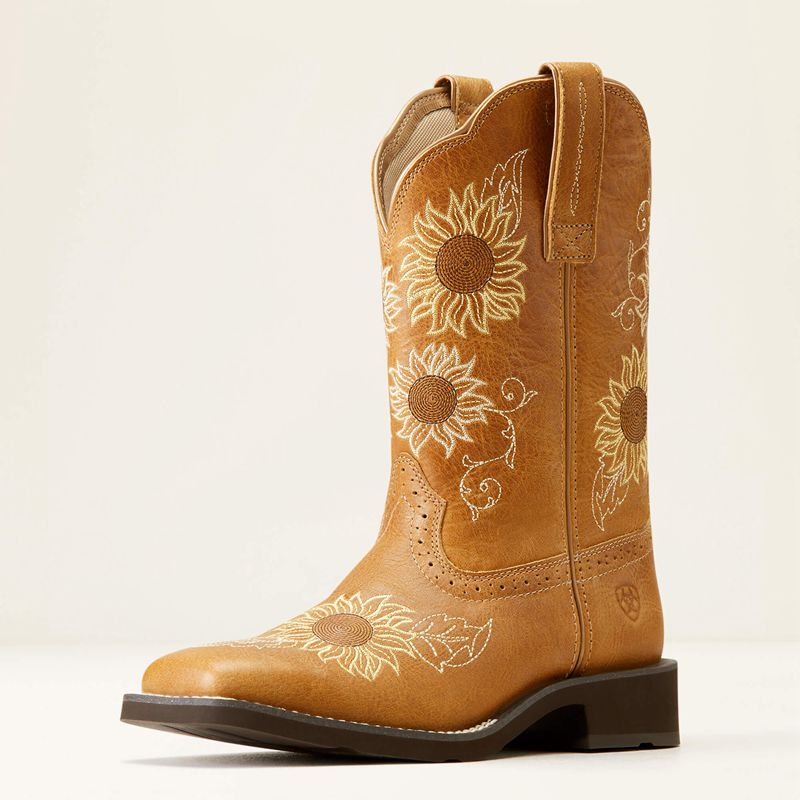 Ariat Blossom Western Boot Sanded Tan Polska | HABTPD-589