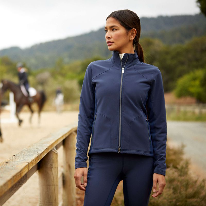 Ariat Boreas Full Zip Sweatshirt Granatowe Polska | OGZFQD-756