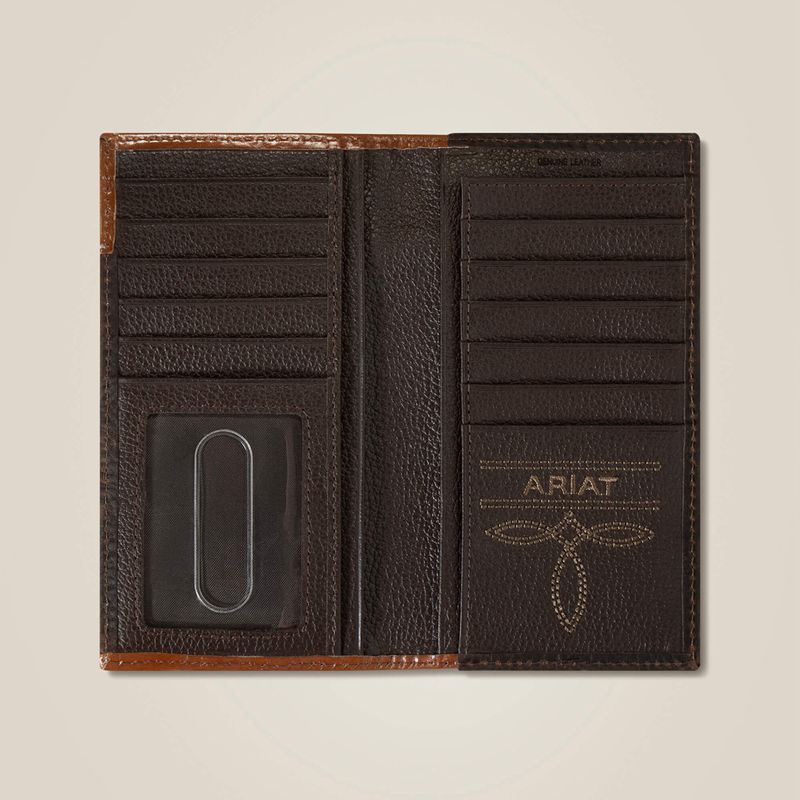 Ariat Braided Trim Rodeo Wallet Brązowe Polska | EXIQLS-509