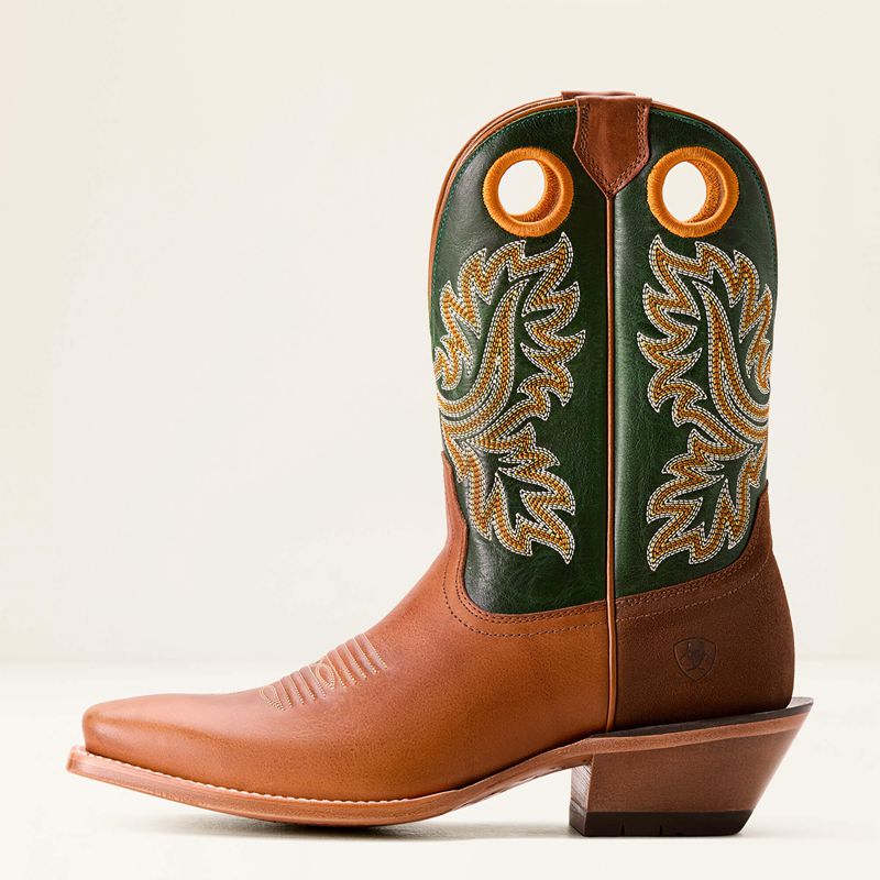 Ariat Bronc Stomper Cowboy Boot Benedictine/Lucky Clover Polska | IZCHNQ-614