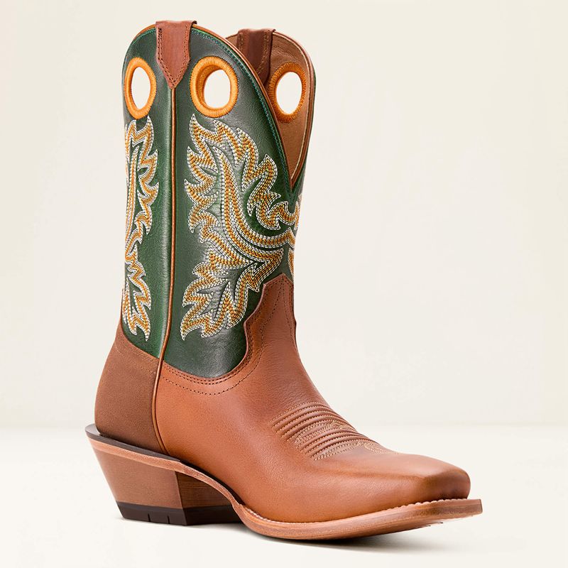 Ariat Bronc Stomper Cowboy Boot Benedictine/Lucky Clover Polska | IZCHNQ-614