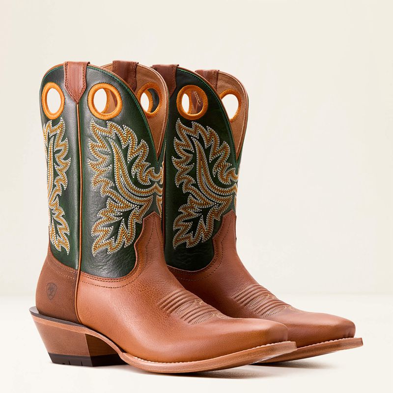 Ariat Bronc Stomper Cowboy Boot Benedictine/Lucky Clover Polska | IZCHNQ-614