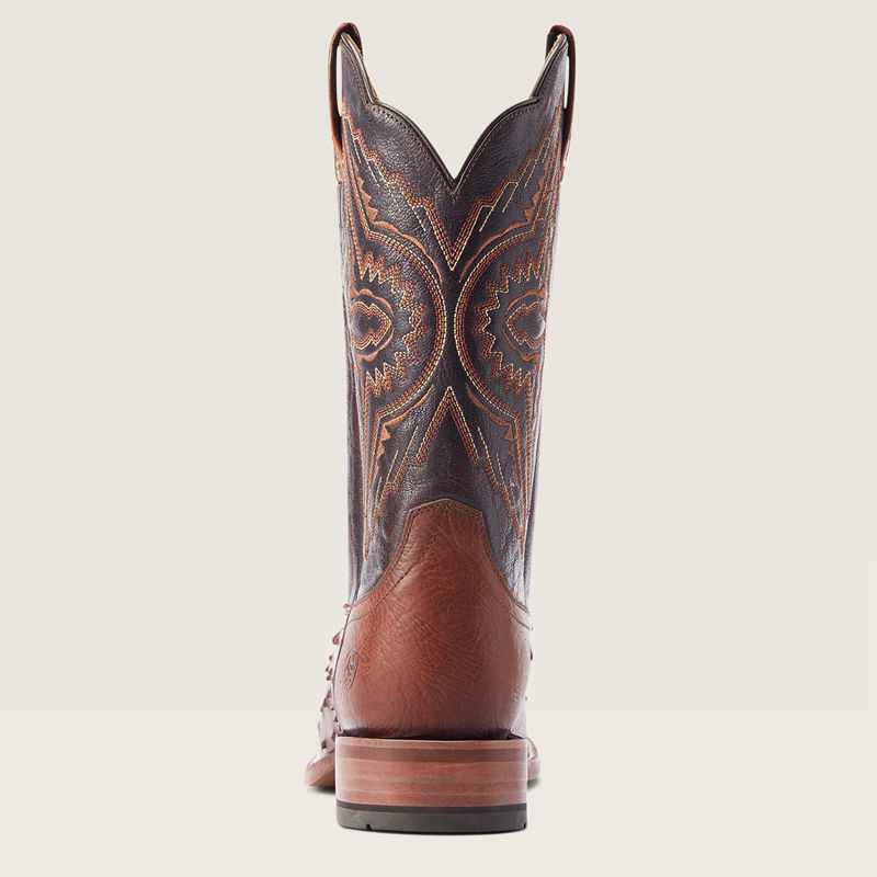 Ariat Broncy Western Boot Cinnamon Full Quill Ostrich Polska | WVKIOU-396