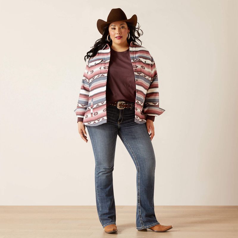 Ariat Buffalo Plaid Shirt Jacket Serape Polska | TQBFOX-925