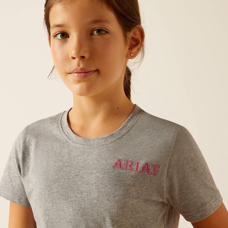 Ariat Cactus Rose T-Shirt Szare Polska | JUYDEB-276